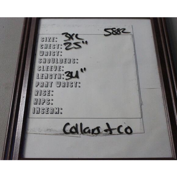 Collars & Co Shirt Mens 3XL Relaxed Polo Houndstooth Dress Collar Blue Casual - Picture 6 of 6